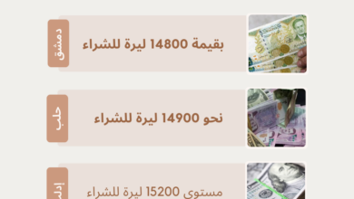 سعر الدولار اليوم في سوريا الاثنين